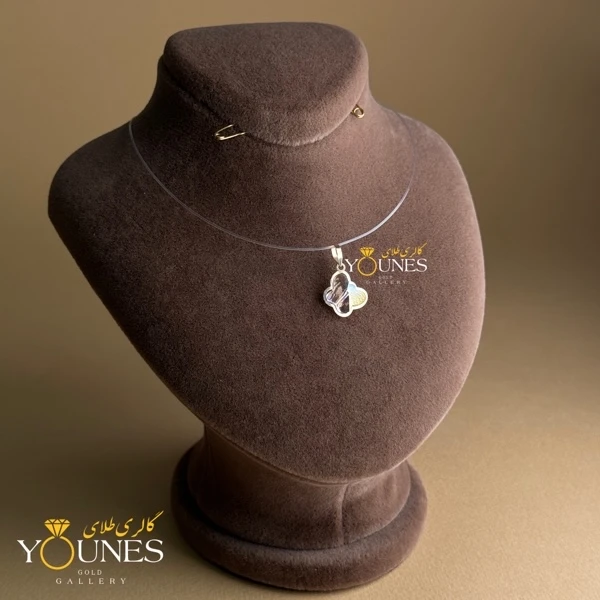 آویز طلا سواروسکی پروانه ای کرم